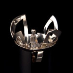 'The Seeing' zilveren ring (object) gemaakt voor expositie